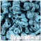 BeadTin Dark Turquoise Antique Safari Animal Plastic Pony Beads (2oz)